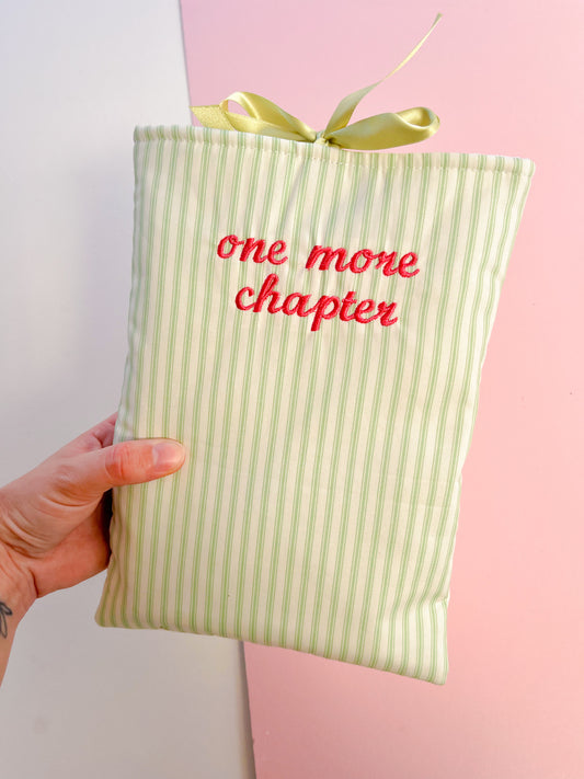 one more chapter - embroidered paperback sleeve