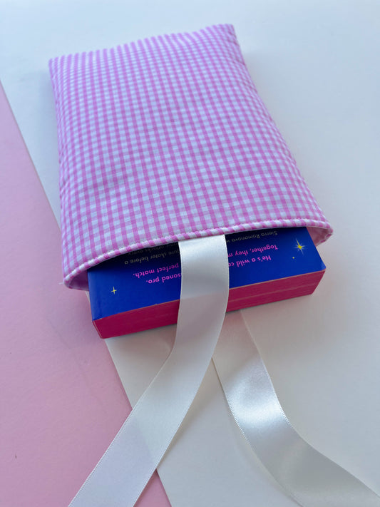 Pink Gingham Small Paperback/E-Reader Sleeve