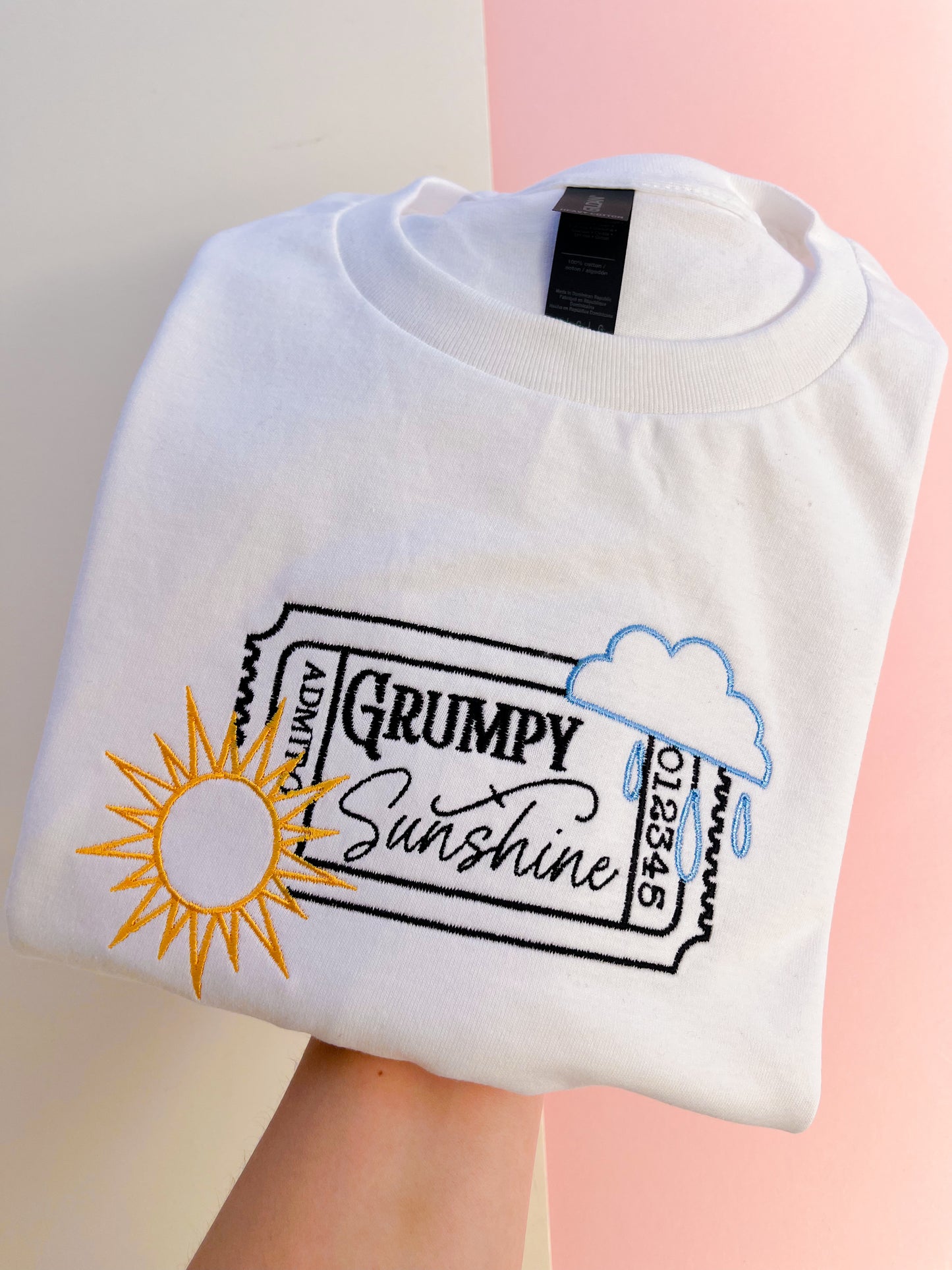 Grumpy Sunshine Embroidered T-shirt X Robyn Ellen Collab