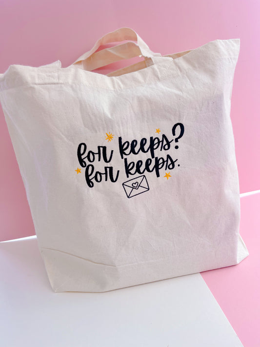 For Keeps Maxi Embroidered Tote Bag