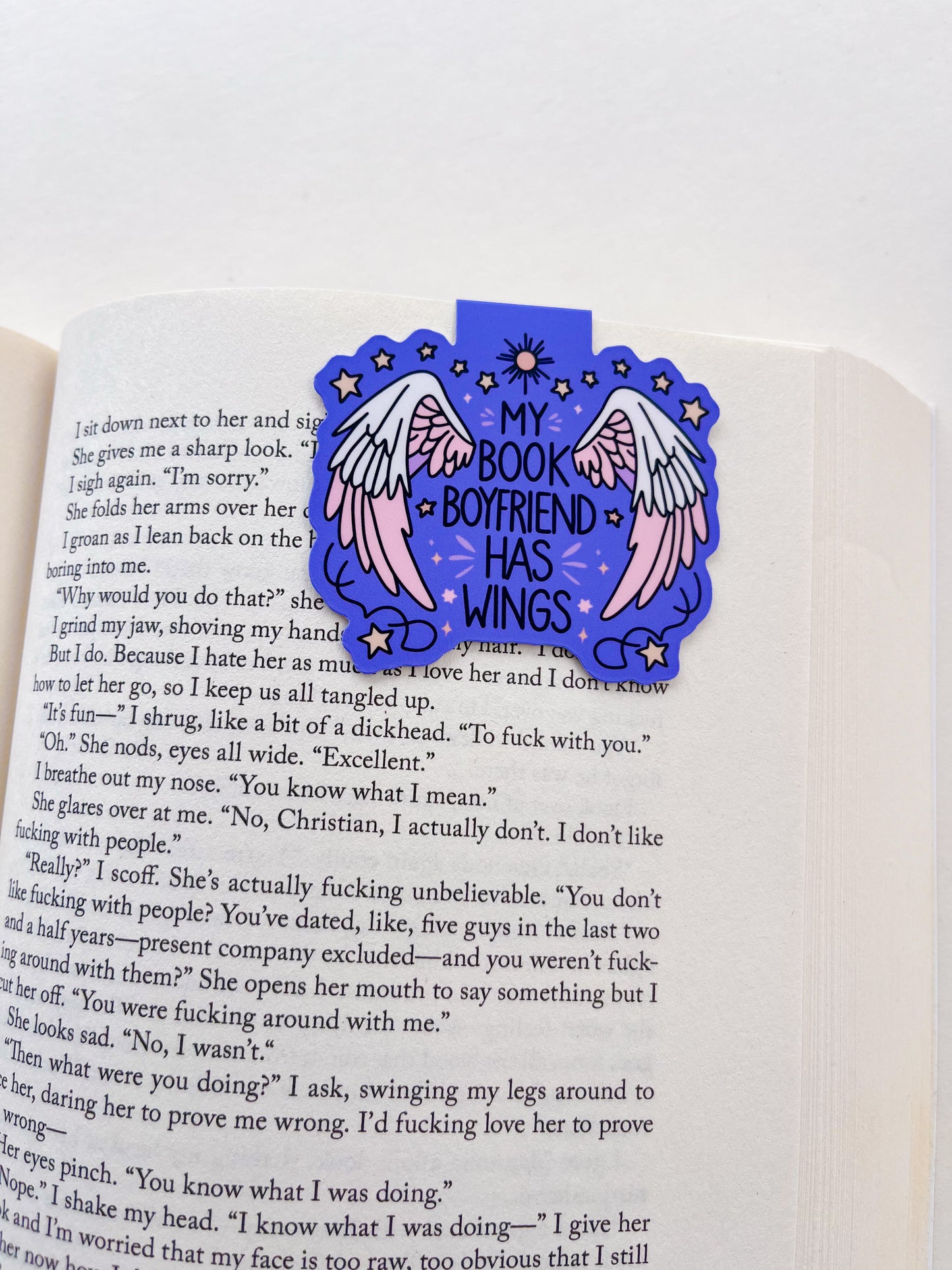 My Book Boyfriend Has Wings Magnetic Bookmark