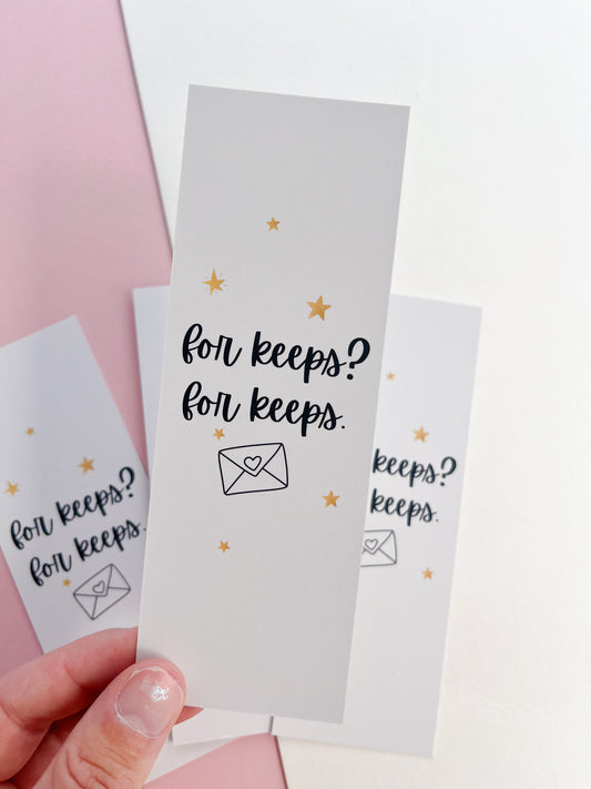 For Keeps Bookmark