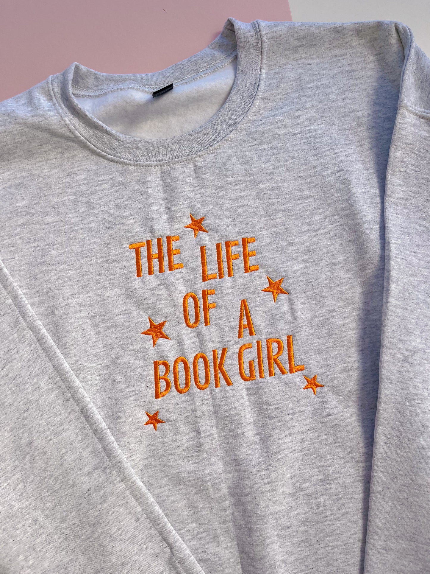 The Life Of A Book Girl Embroidered Sweatshirt