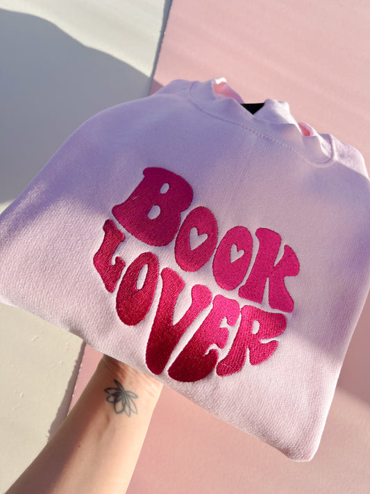 Book Lover Embroidered Sweatshirt