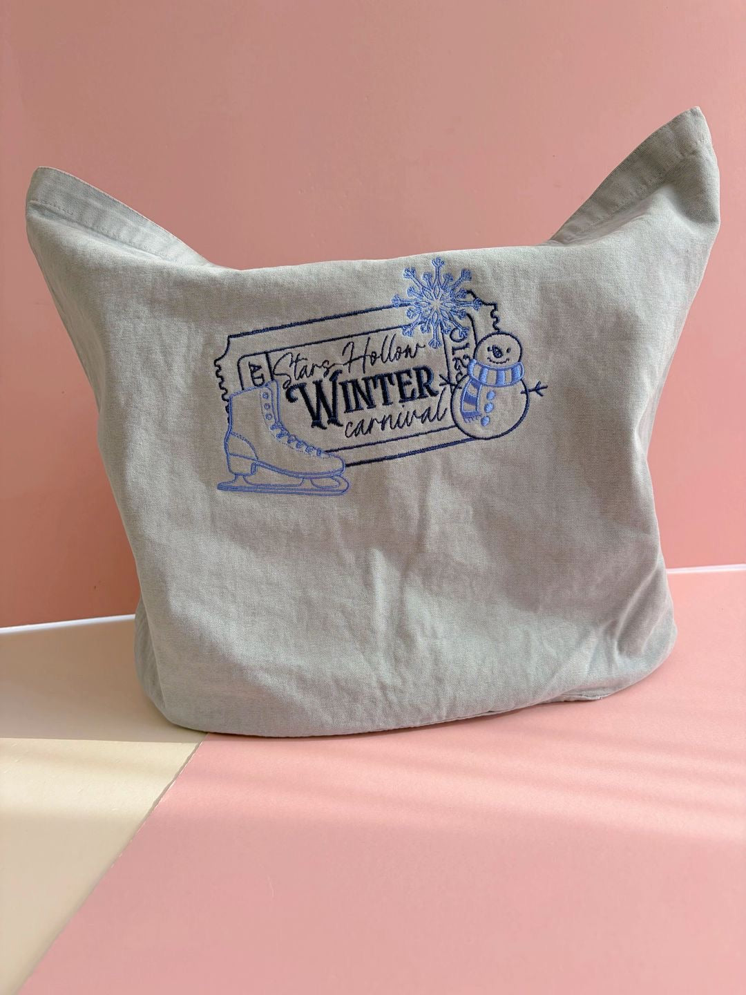 Winter carnival denim tote X Robyn Ellen